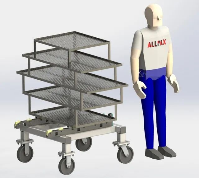 Substrate Rack Slanted Food Processing Machinery - Retort Packaging Equipment Food ...